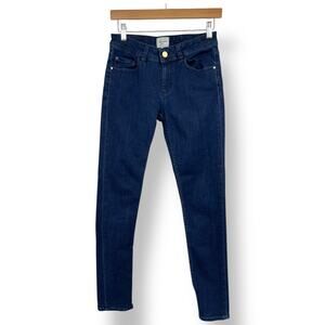 Sezane Denim Skinny Jeans Blue Dark Wash Ankle Jeans Women's 27 Zipper